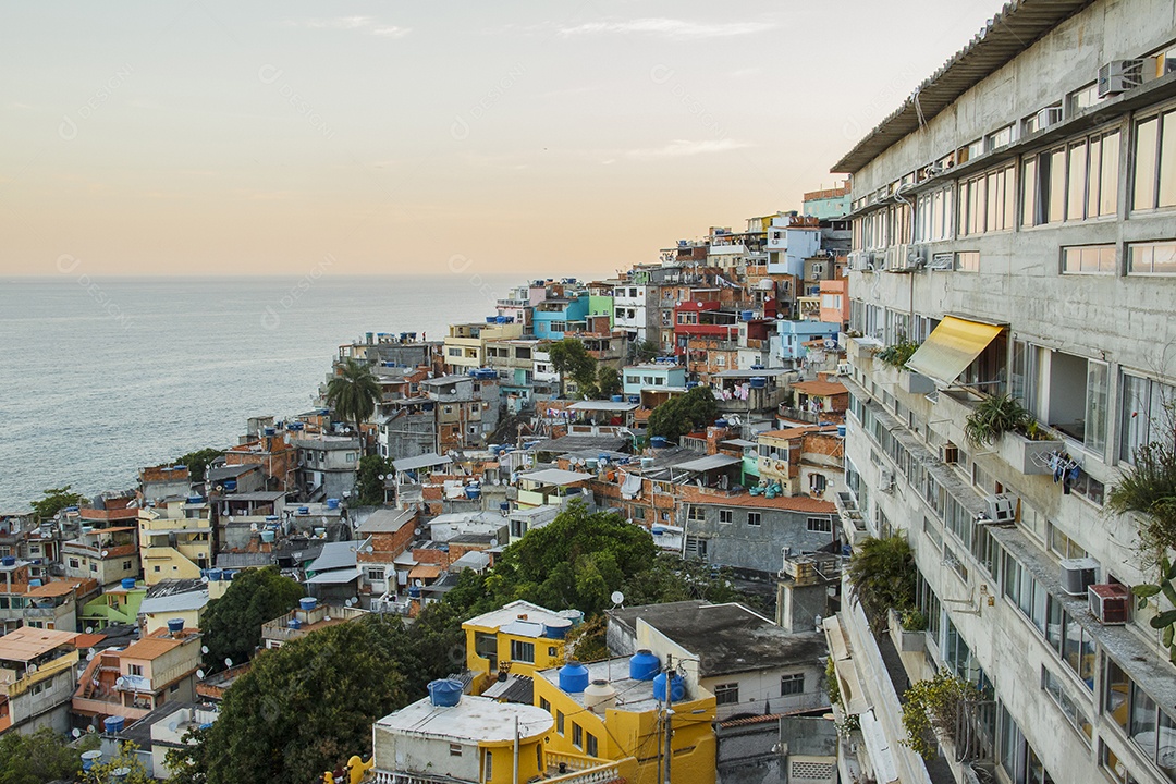 Detalhes do morro do Vidigal no Rio de Janeiro - brasil