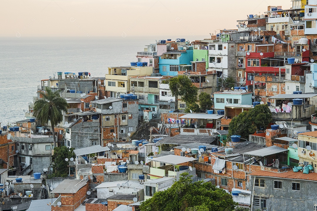 Detalhes do morro do Vidigal no Rio de Janeiro - brasil
