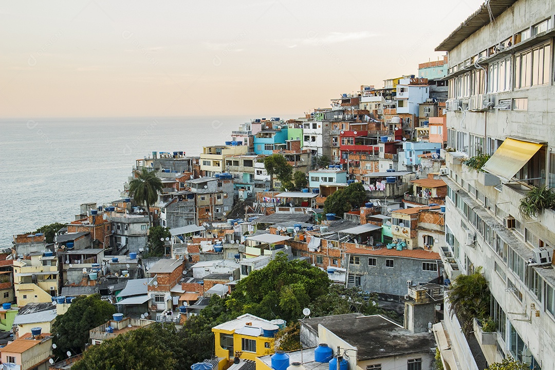 Detalhes do morro do Vidigal no Rio de Janeiro - brasil