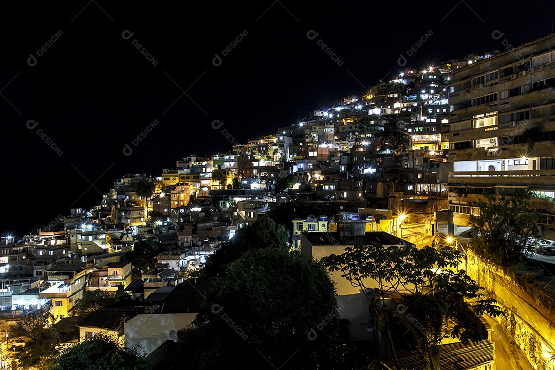 Detalhes do morro do Vidigal no Rio de Janeiro - brasil