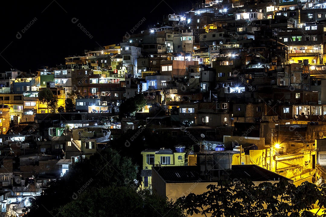 Detalhes do morro do Vidigal no Rio de Janeiro - brasil