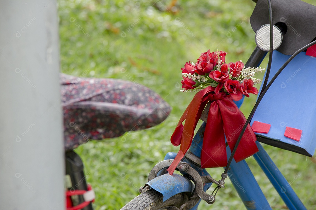 Uma bicicleta cheia de detalhes