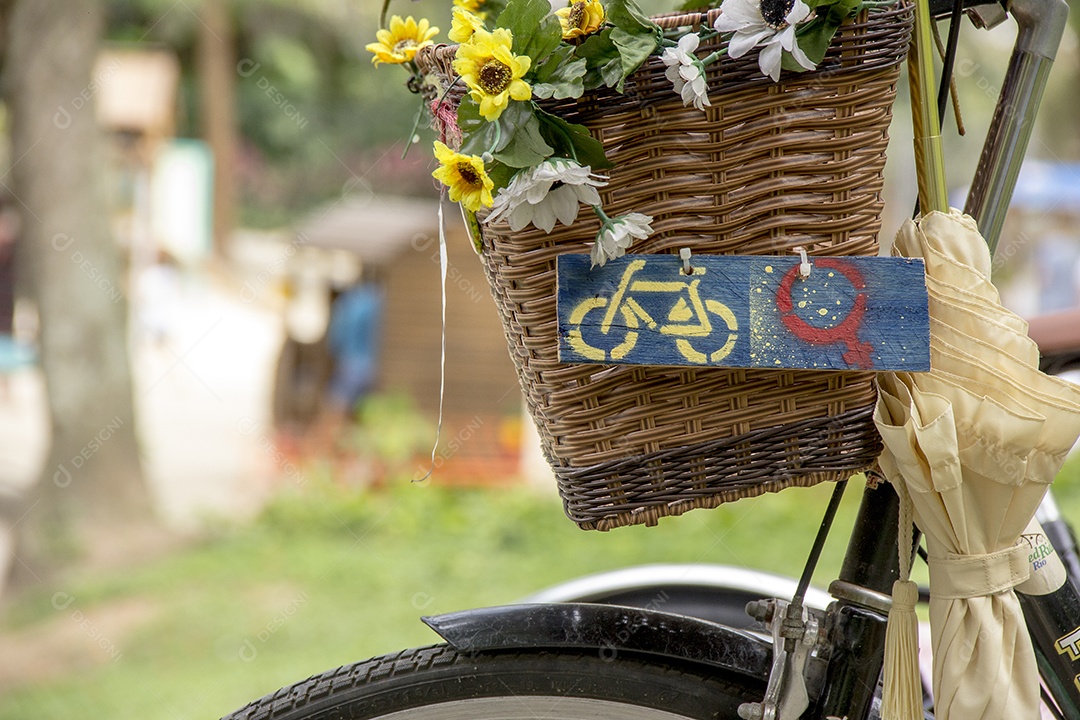 Uma bicicleta cheia de detalhes