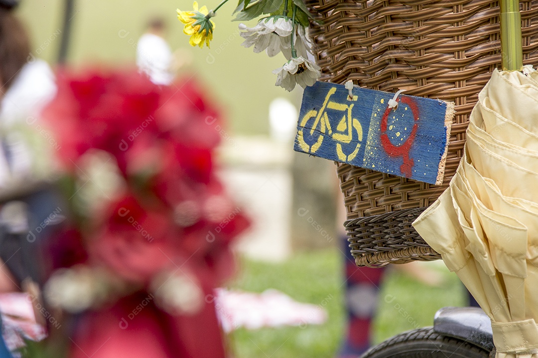Uma bicicleta cheia de detalhes