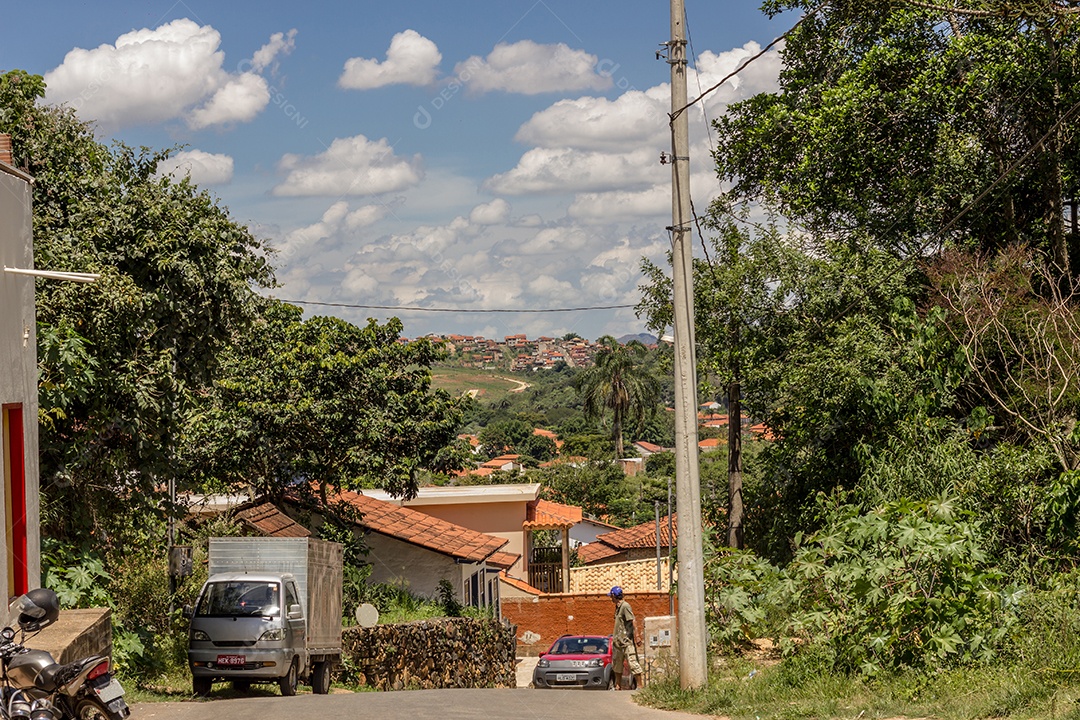 Detalhes da cidade de Tiradentes no Brasil