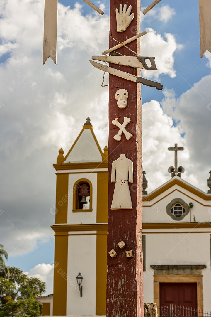 Detalhes da cidade de Tiradentes no Brasil