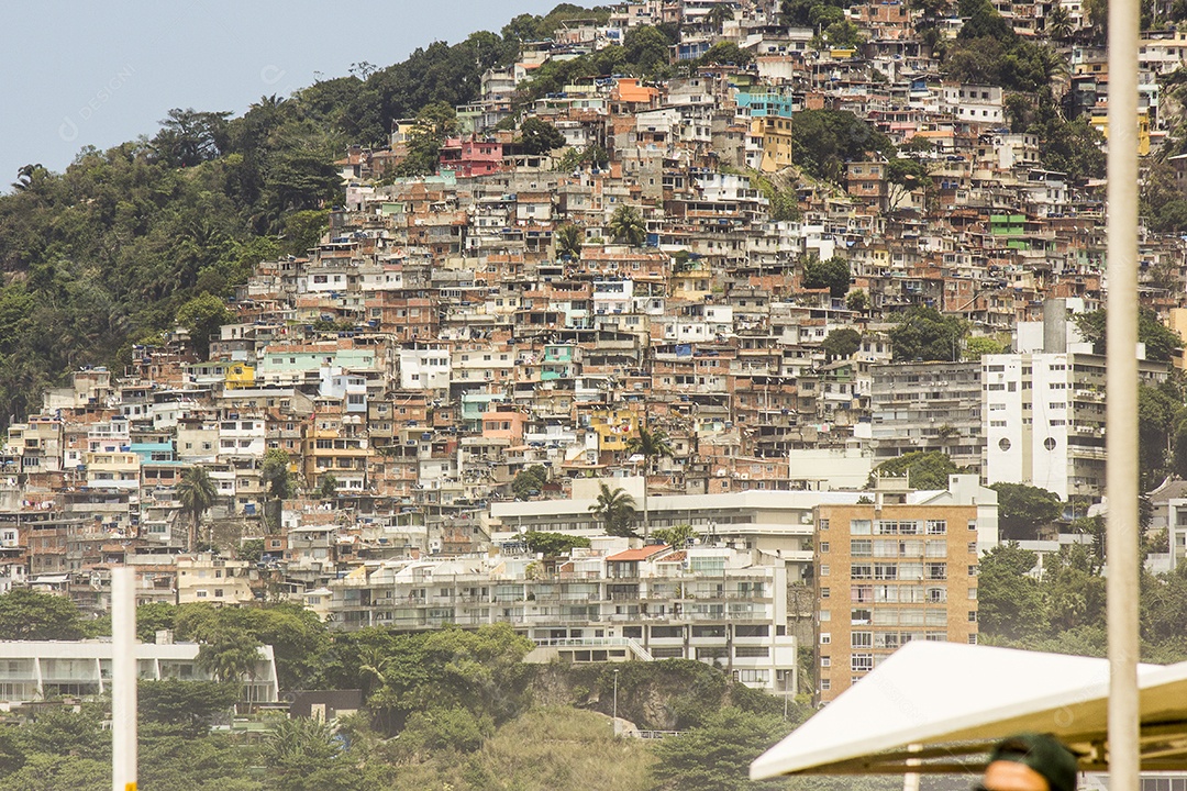 Detalhes do Morro do Vidigal no Rio de Janeiro - Brasil.