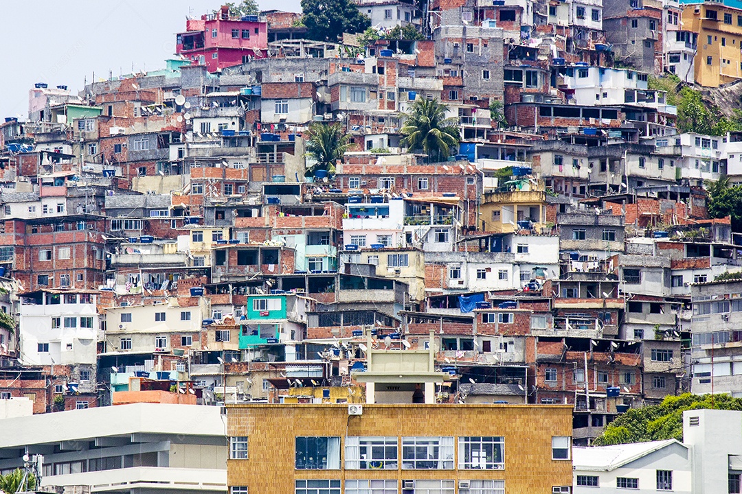 Detalhes do Morro do Vidigal no Rio de Janeiro - Brasil.