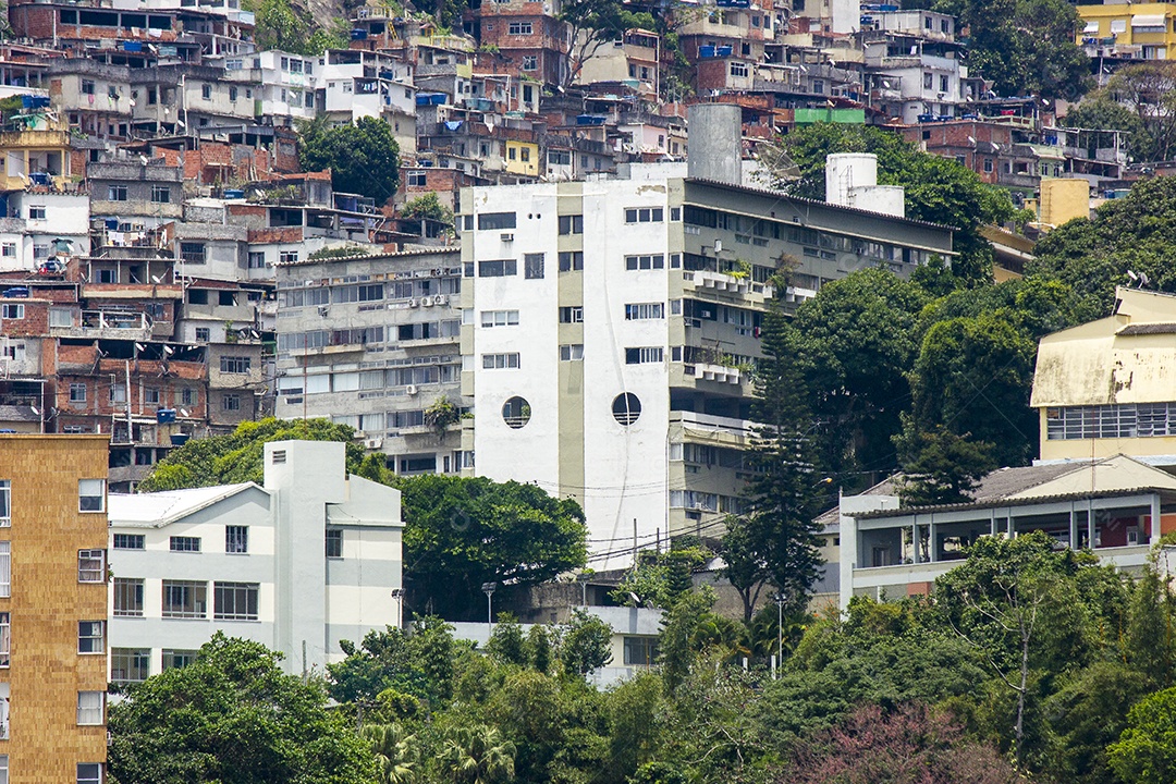 Detalhes do Morro do Vidigal no Rio de Janeiro - Brasil.