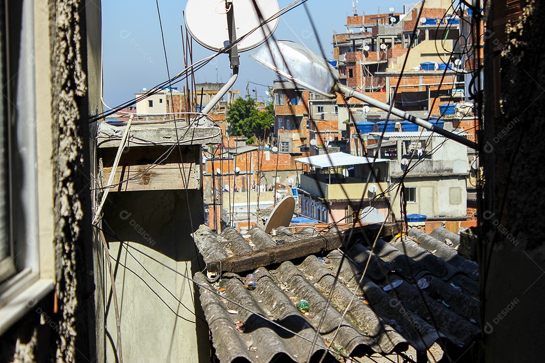 Paisagem da favela do Cantagalo.