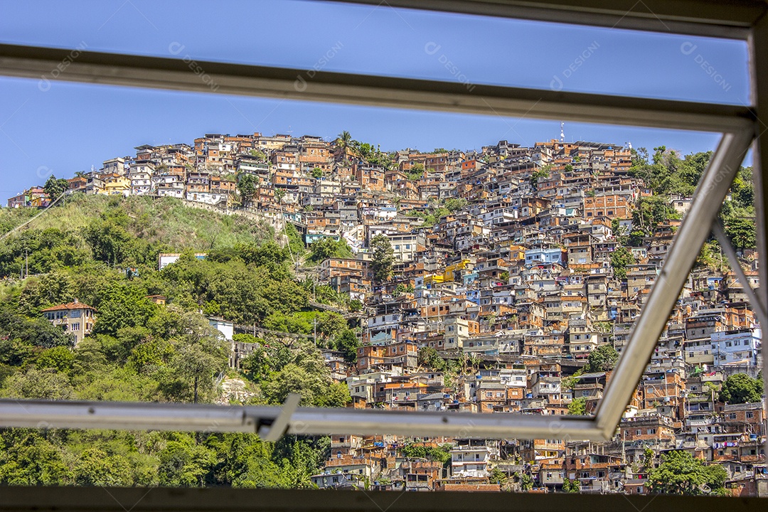 Detalhes do morro dos prazeres no Rio de Janeiro - Brasil.