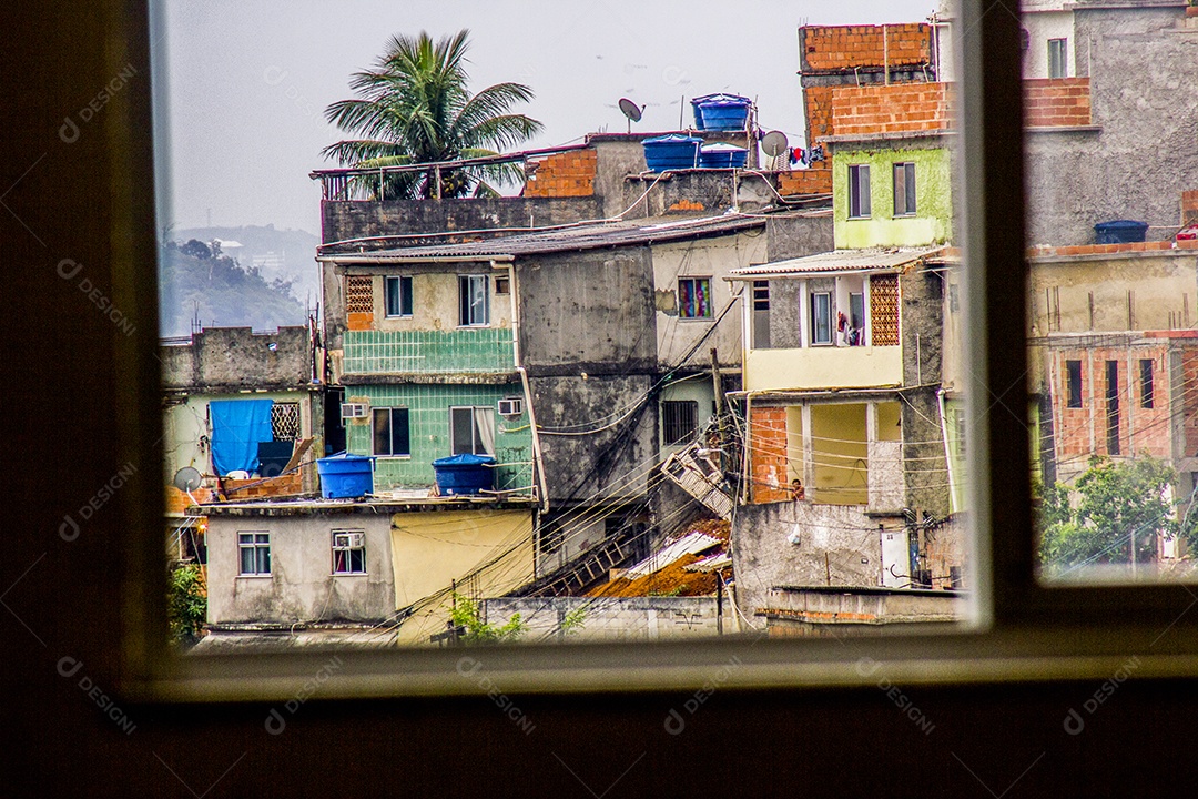 Detalhes do morro dos prazeres no Rio de Janeiro - Brasil.