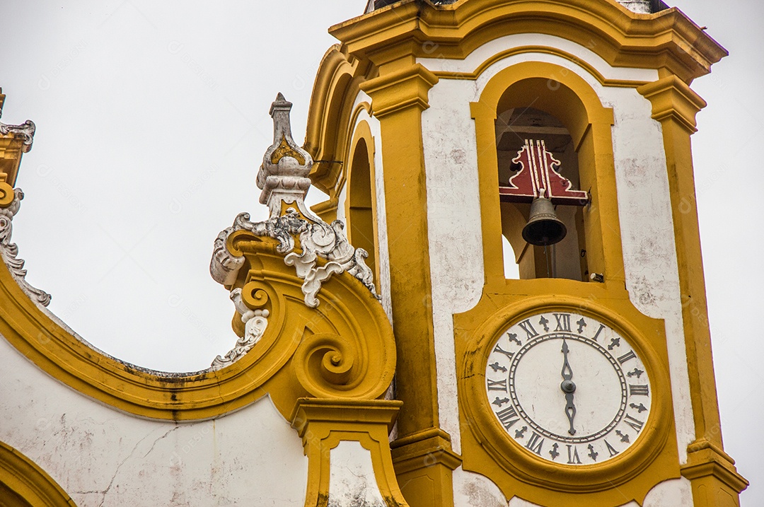 Detalhes da cidade de Tiradentes no Brasil.