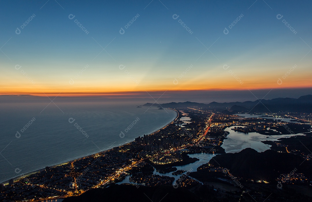 Trilha visual da pedra Gavea no Rio de Janeiro.