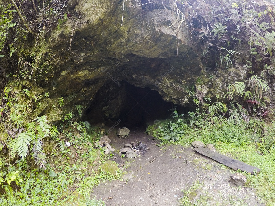 Trilha de montanha fina no Brasil.