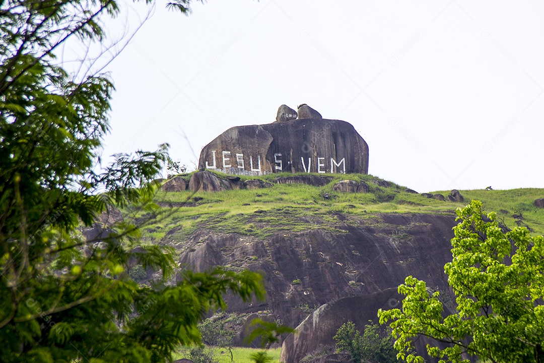 Trilha de pedra de ponto em Rio de Janeiro.