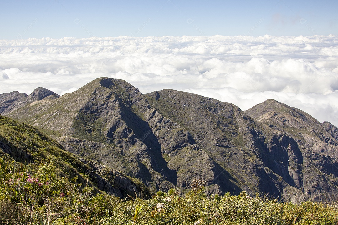 Trilha da montanha fina no Brasil.