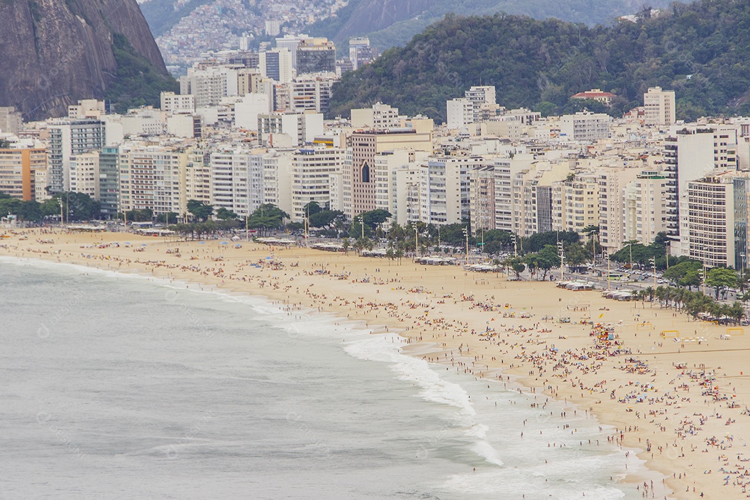 Bairro de Copacabana no Rio de Janeiro.
