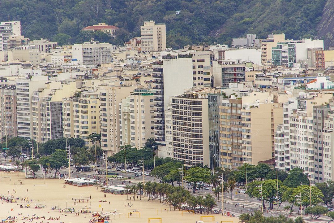 Bairro de Copacabana no Rio de Janeiro.