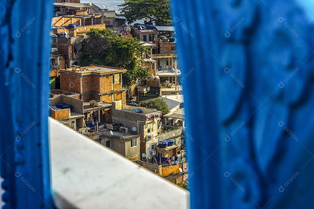 Pôr do sol no morro do Cantagalo.