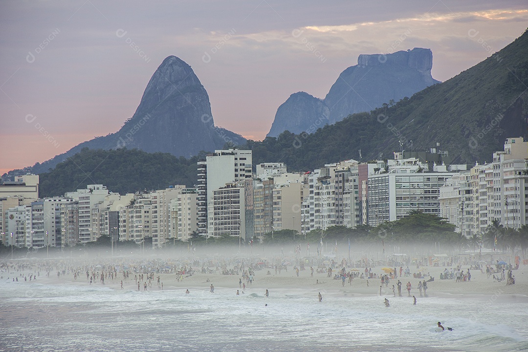 Bairro de Copacabana no Rio de Janeiro.