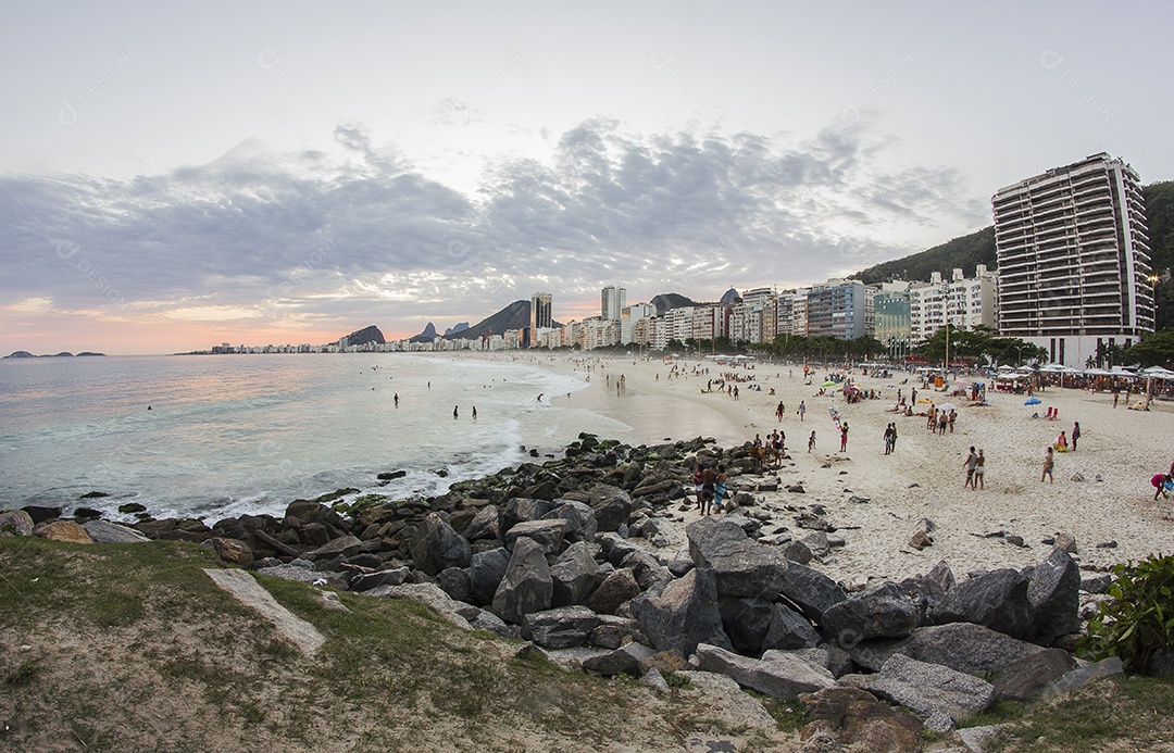 Bairro de Copacabana no Rio de Janeiro.