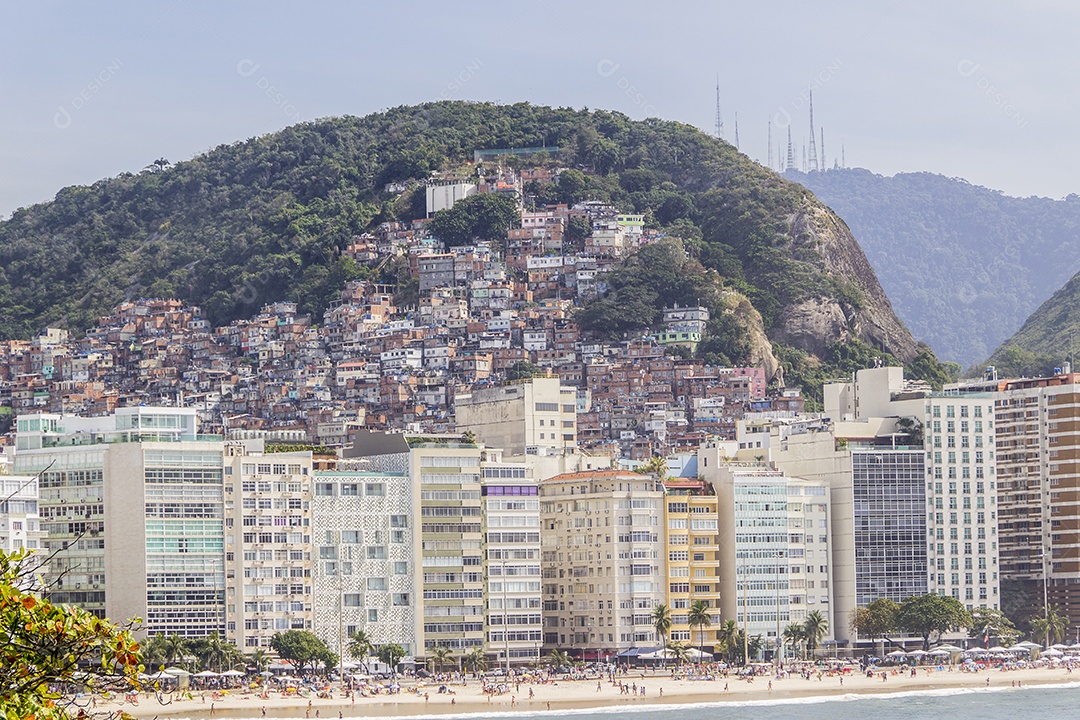 Bairro de Copacabana no Rio de Janeiro.