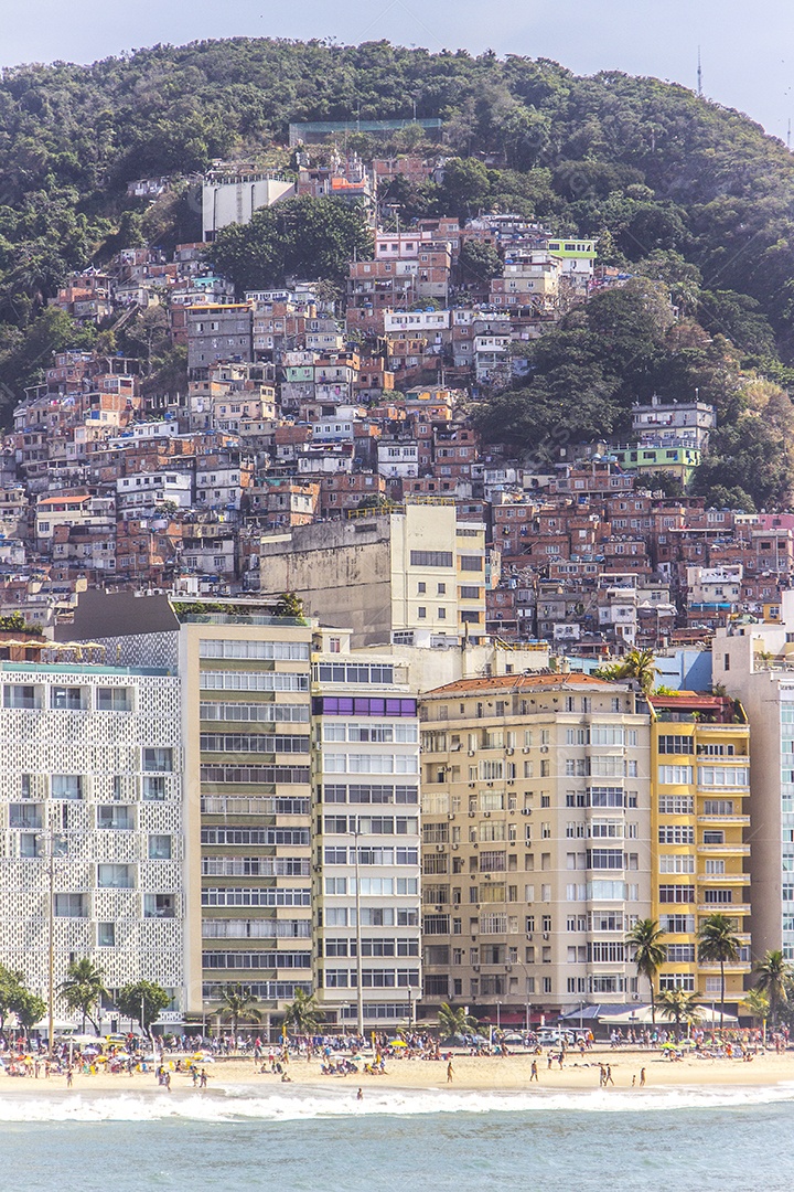 Bairro de Copacabana no Rio de Janeiro.