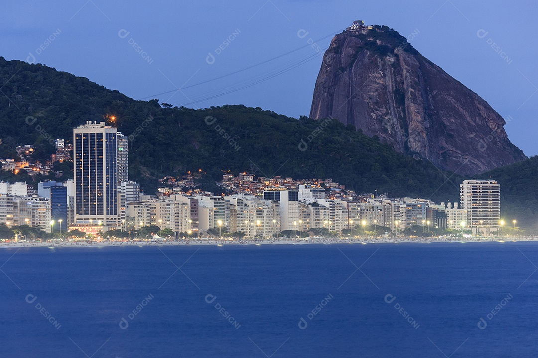 Bairro de Copacabana no Rio de Janeiro.