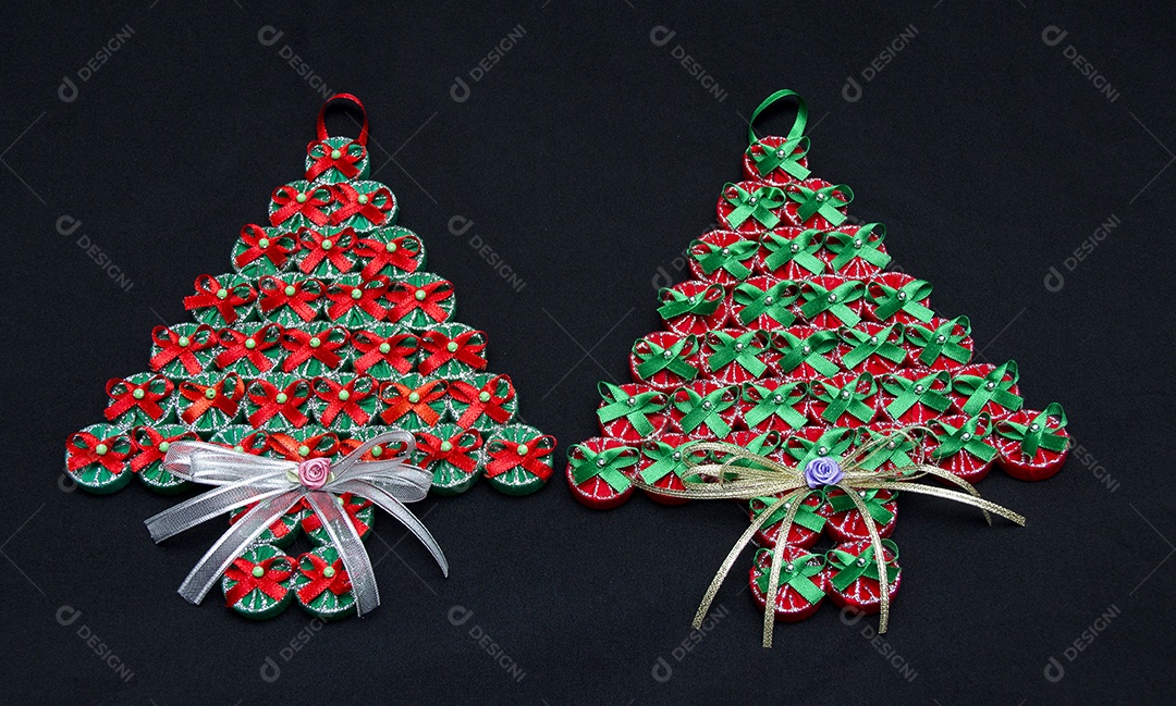 Objetos de decoração de natal.