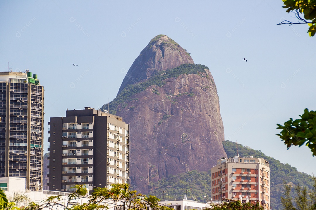 morro dos irmãos visto da lagoa rodrigo de Freitas no Rio de Janeiro Brasil.