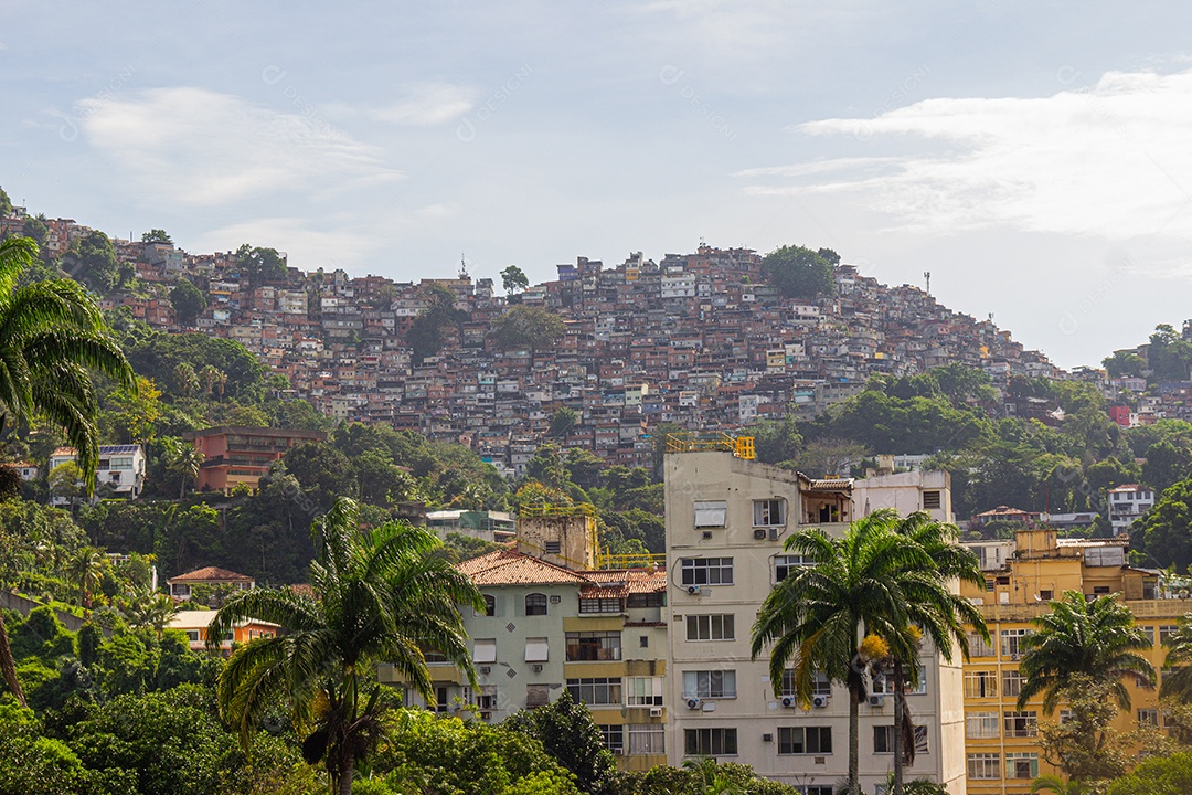 Favela da Rocinha, seen from the top of the Givea neighborhood, in Rio de Janeiro.