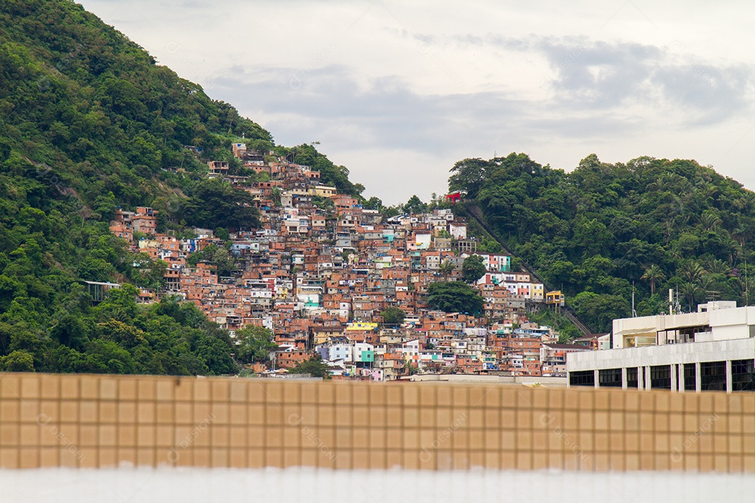 Favela Santa Marta no Rio de Janeiro, Brasil.