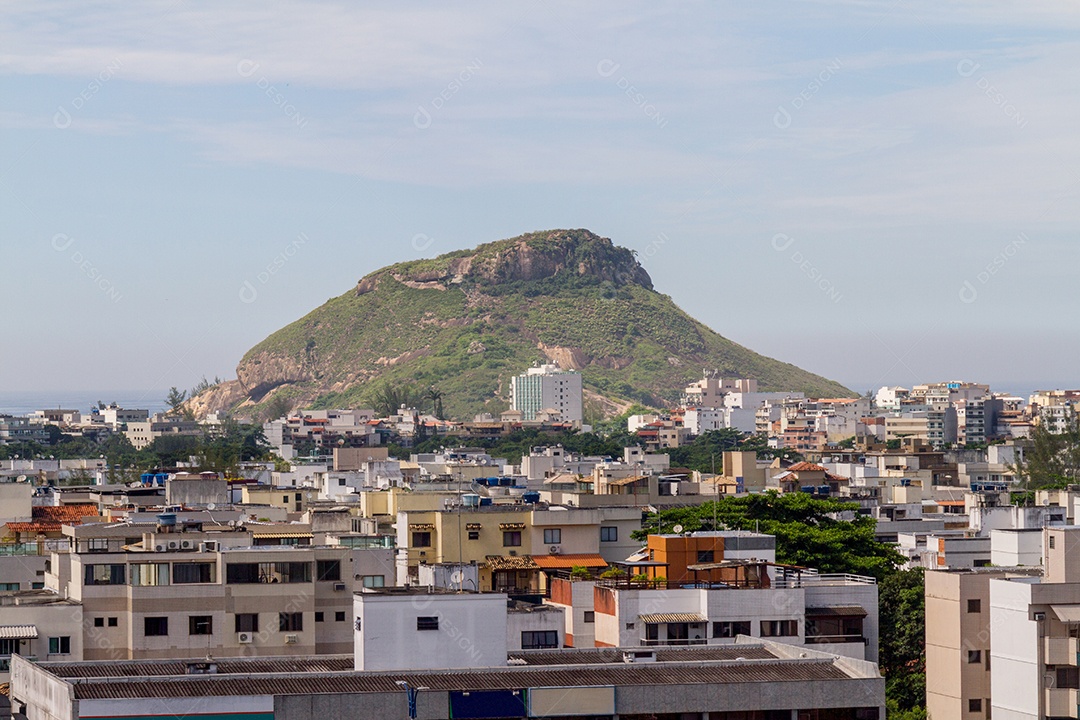 Pedra do Pontal no bairro do Recreio dos Bandeirantes no Rio de Janeiro, Brasil.