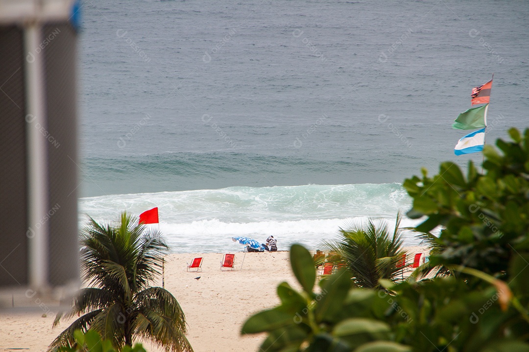 Praia de Copacabana no Rio de Janeiro.