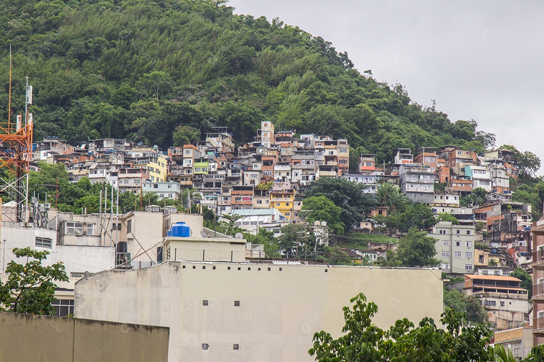 vista da favela de santo amaro Rio de janeiro brasil.