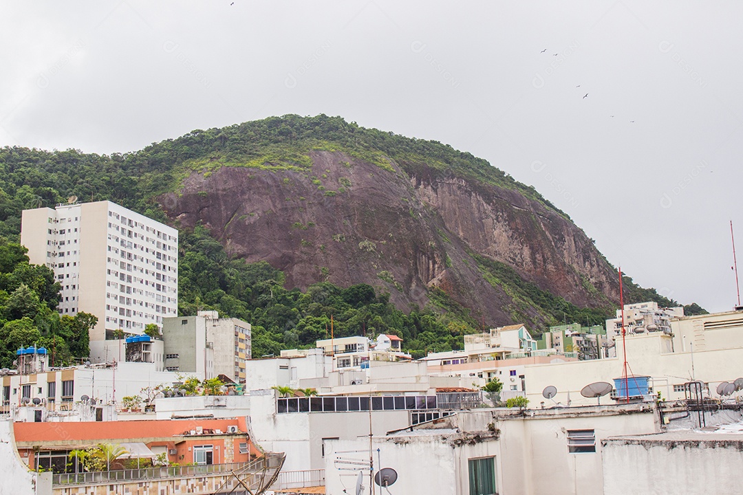 vista do morro são joão no bairro de Copacabana, Rio de Janeiro.