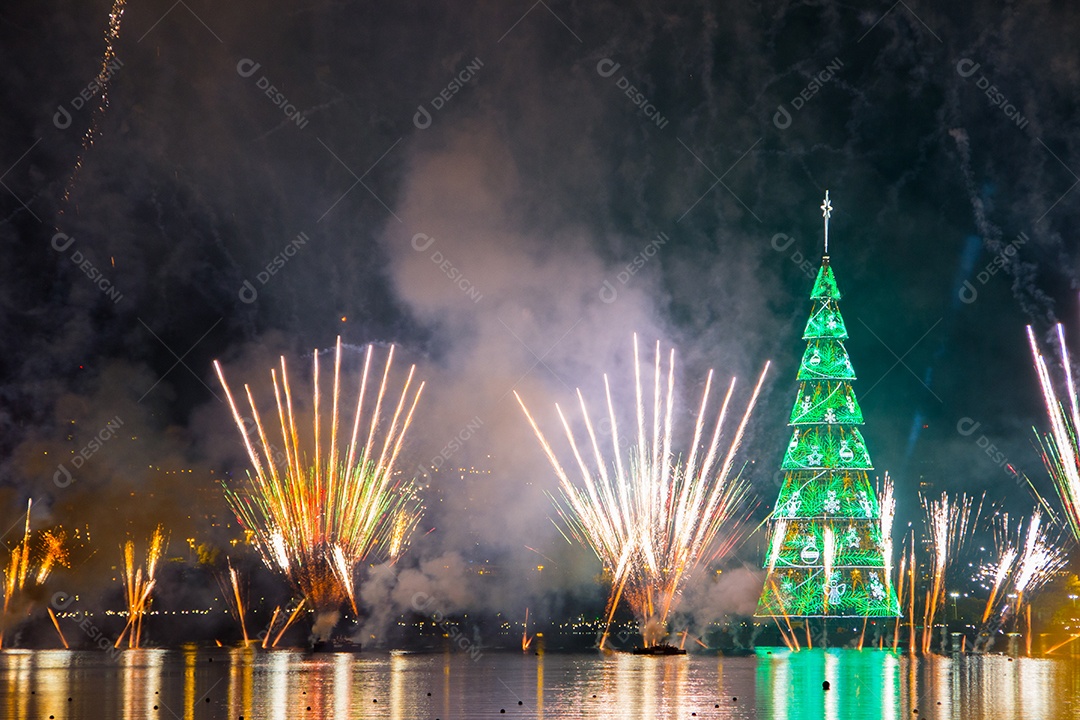 Inauguração da árvore de Natal da Lagoa Rodrigo de Freitas - Rio de Janeiro - Brasil