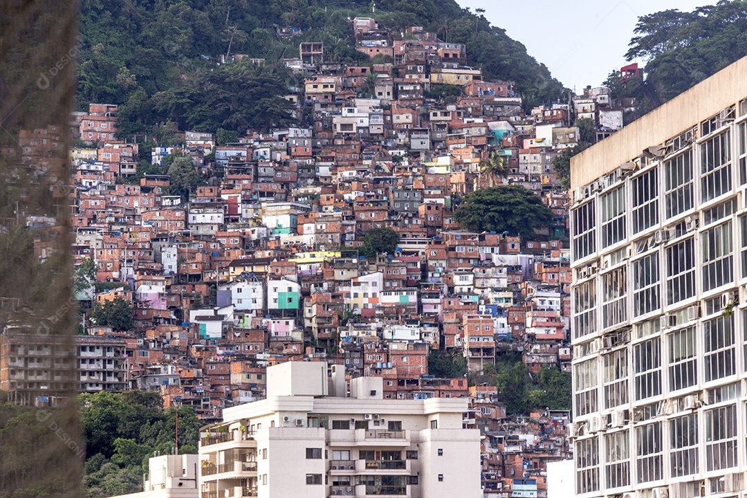 Favela Santa Marta no Rio de Janeiro.