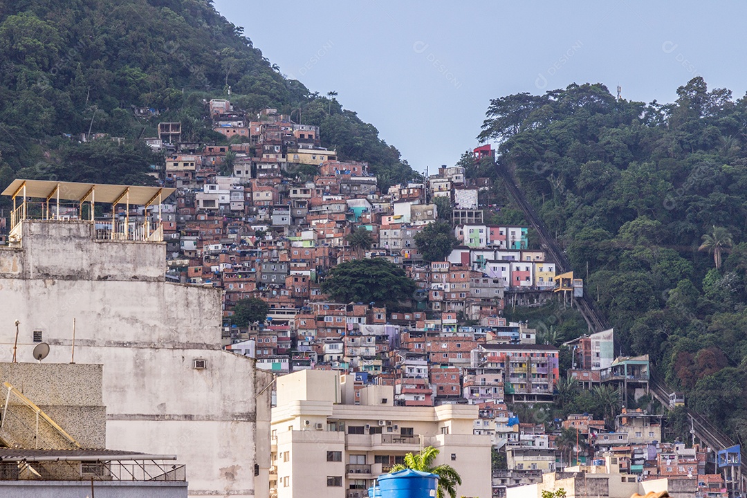 Favela Santa Marta no Rio de Janeiro.