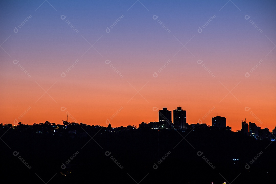 Anoitecer no bairro da Liberdade em Belo Horizonte Minas Gerais