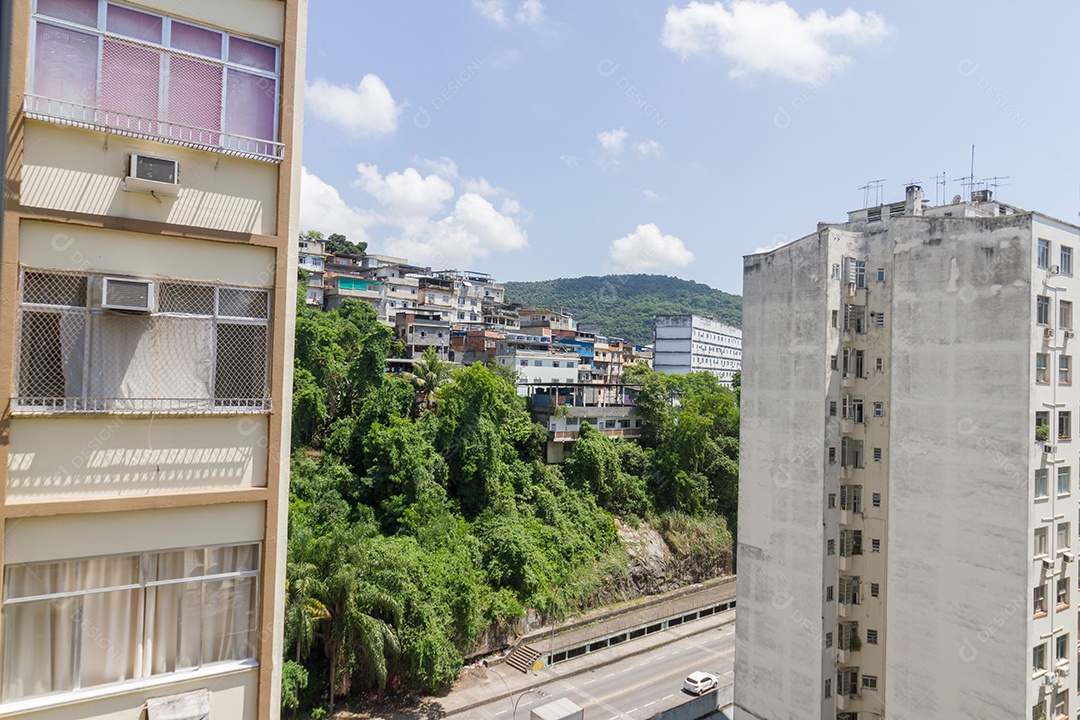 favela do morro azul no bairro do flamengo no Rio de Janeiro, Brasil.