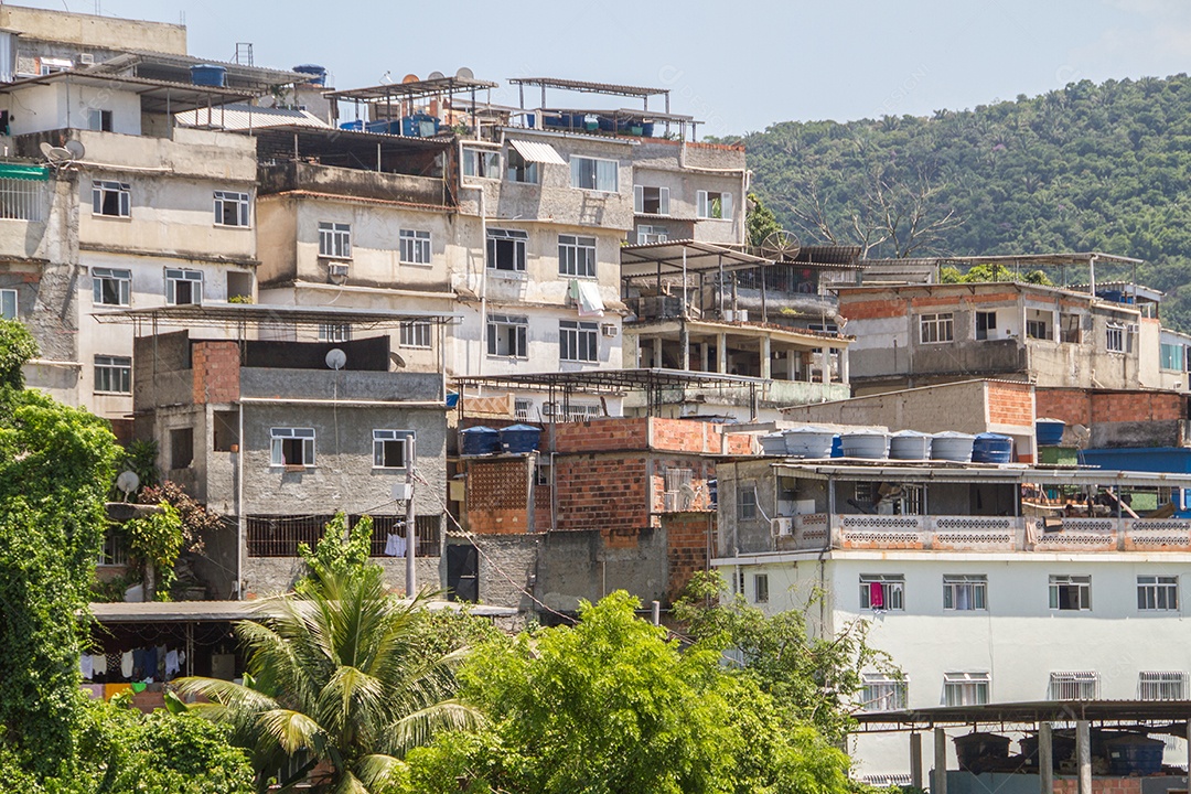 favela do morro azul no bairro do flamengo no Rio de Janeiro, Brasil.