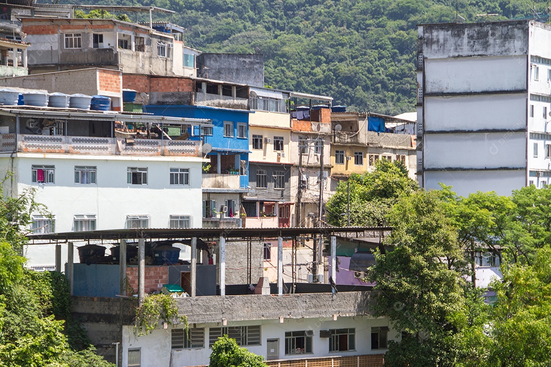 favela do morro azul no bairro do flamengo no Rio de Janeiro, Brasil.