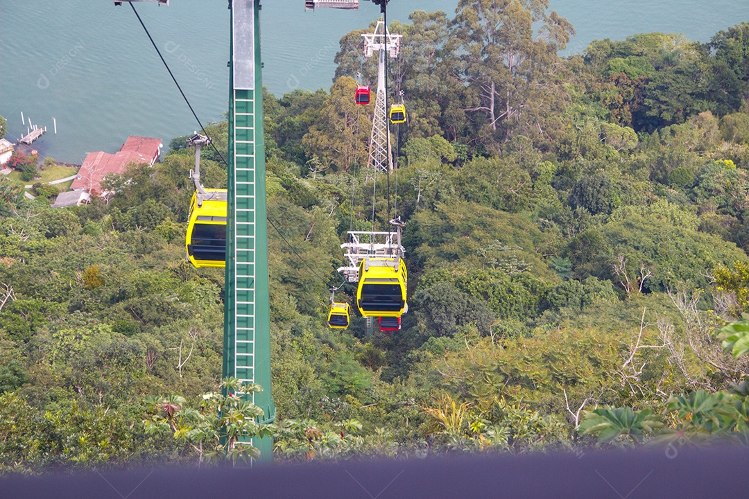 teleférico ligando a praia de Balneário Camboriú à praia das laranjeiras em santa Catarina Brasil