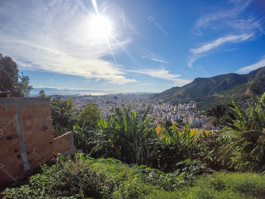 Paisagem do topo do morro do Borel no Rio de Janeiro Brasil.