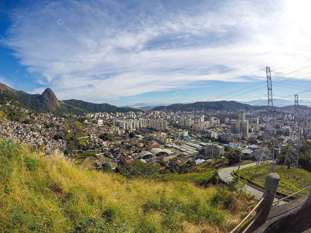 Paisagem do topo do morro do Borel no Rio de Janeiro Brasil.