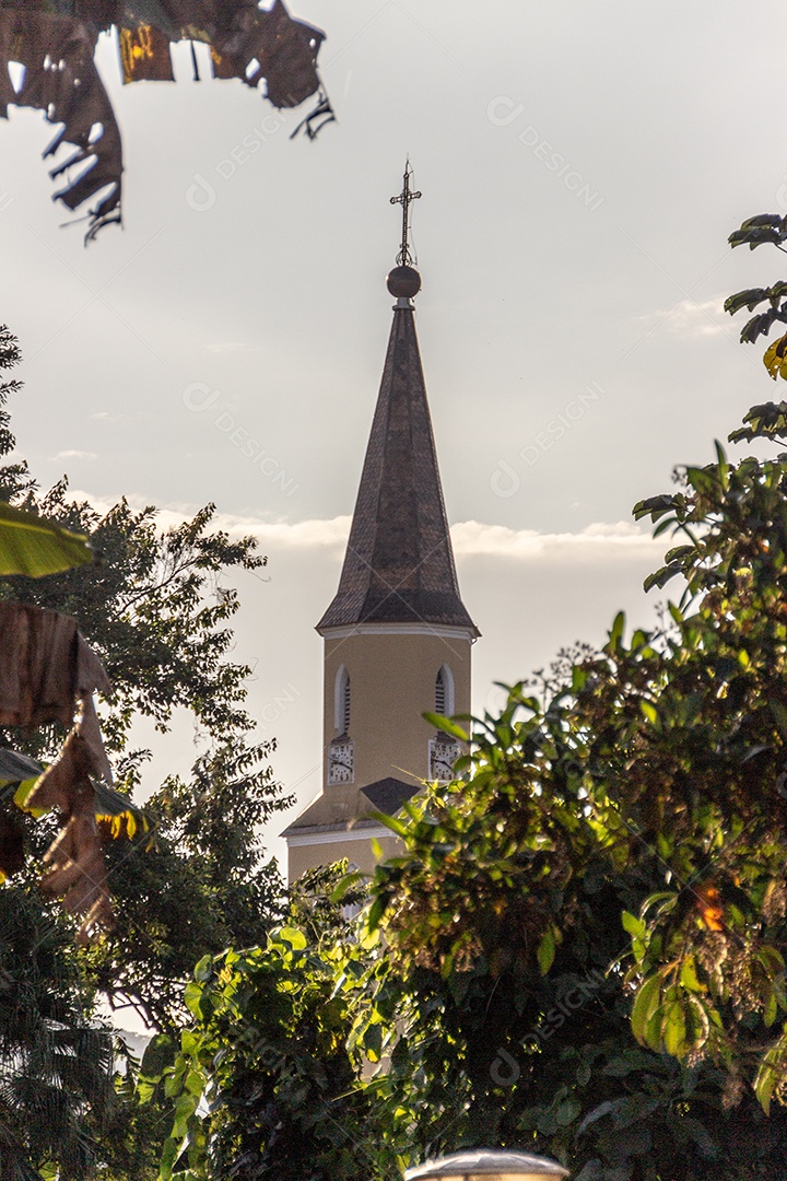 torre da igreja luterana de Pomerode em Blumenau Santa Catarina Brasil