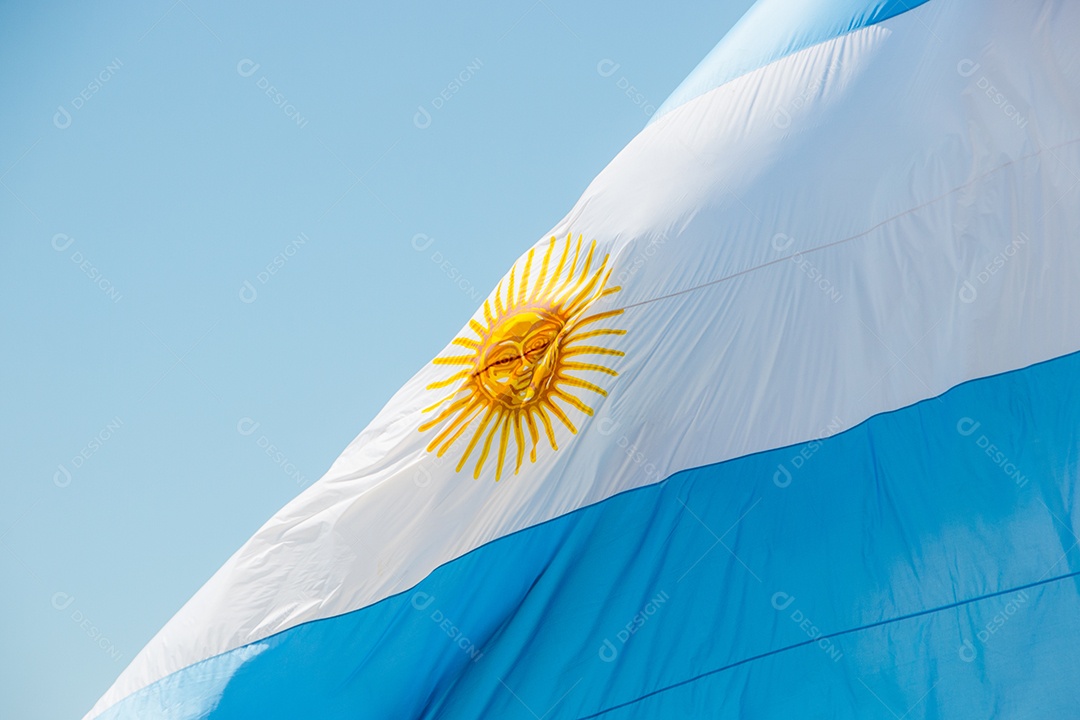bandeira da argentina ao ar livre no Rio de Janeiro, Brasil.