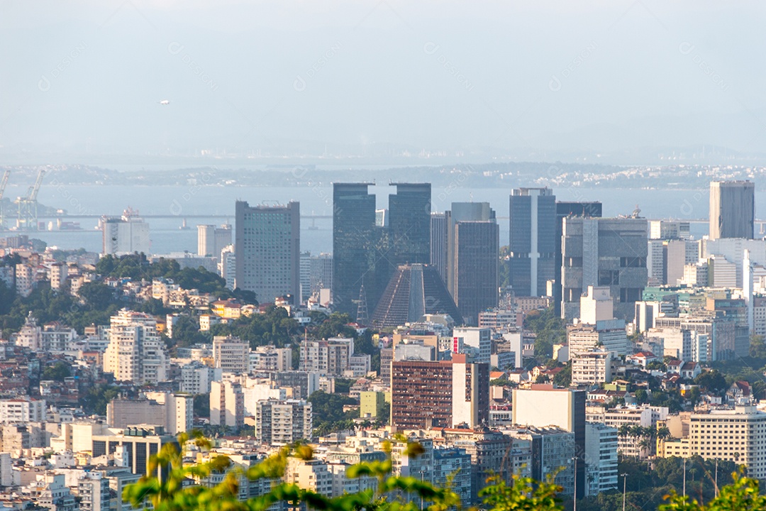 edifícios no centro do Rio de Janeiro, Brasil.